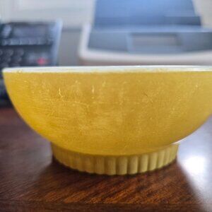 Fire King Anchor Hocking Small Bowl Yellow Harvest Gold USA Vintage Cereal Size.